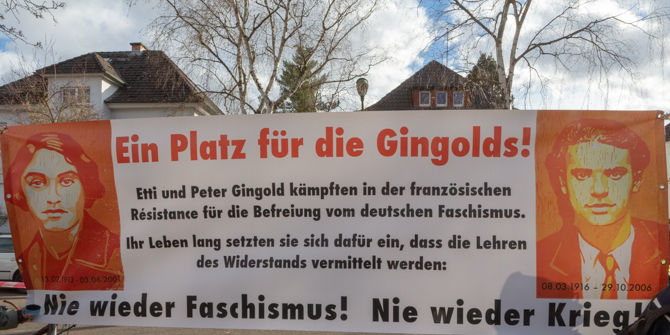 Ein Platz für die Gingolds - Nie wieder Faschismus! Nie wieder Krieg!